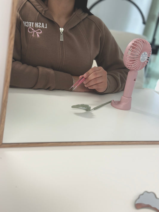 Zip Up Lash Tech crop Sweater