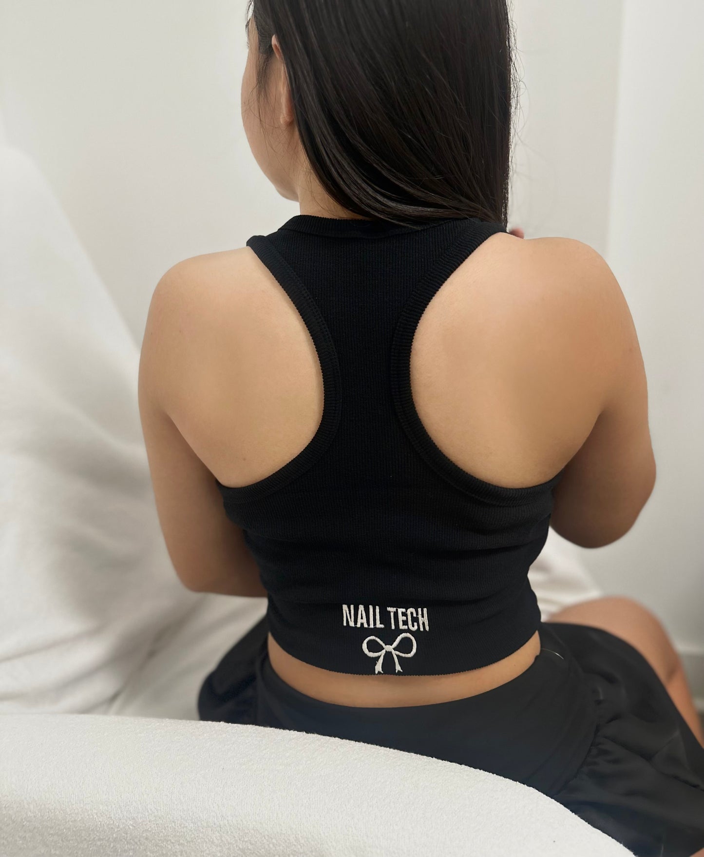 Black Nail Tech Sleeveless Shirt